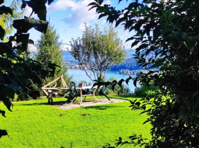 Faaker See: Neubau in Ruhelage mit unverbaubarem Seeblick