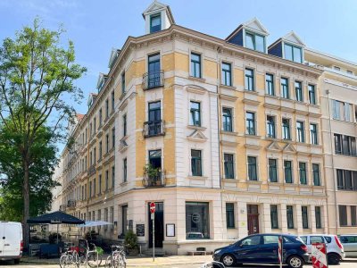 Freie Altbauwohnung in Bestlage (Schleußig)! 2-Zimmer-Wohnung mit kleinem Balkon