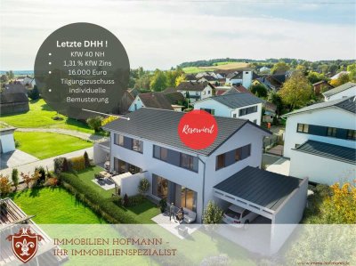 Chance auf die letzte DHH nutzen !!! 16.000 Euro Tilgungszuschuss und ein KfW 40 NH !!!