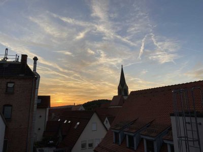 Renovierte 2-Zimmer-Wohnung mit Dachterrasse und Einbauküche in Münsingen