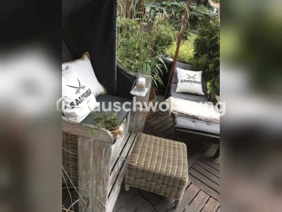 Tauschwohnung: Außergewöhnlich naturnahe Terrassenwohnung  2 Zimmer