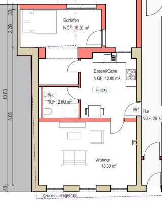 Exklusive 2-Zimmer-Wohnung mit Terasse und Einbauküche in Kenzingen