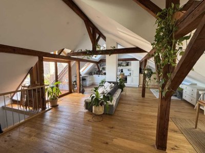 Traumhafte Maisonette-Wohnung mit Blick über Heidelberg, vollmöbliert, Zwischenmiete für 3,5 Monate