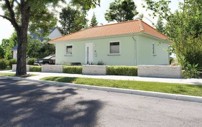 Bungalow 78 massiv gebaut, Preis inkl. Grundstück
