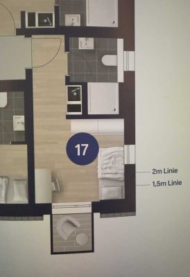 Möbliertes 1-Zimmer Studenten Apartment mit Balkon in ruhiger Lage in Erlangen-Bruck