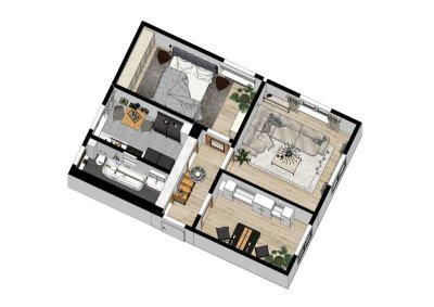 gemütliche 3 – Zimmerwohnung mit Stellplatz und Lademöglichkeiten für E-Mobilität