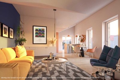Tolle große 3 Zimmer-Wohnung  (Musterwohnung) im Neubauprojekt 7Höfe / Leben an der Aa!