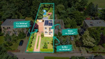 Wohnen mit Pool & Garten | 5 Zimmer + Einbauküche + PV-Anlage 10KW + Keller + Garage