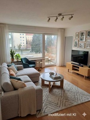 Zentrumsnahe, teilsanierte, renovierte 2-Zimmer-Wohnung mit Balkon, Duplexgarage in Berg am Laim