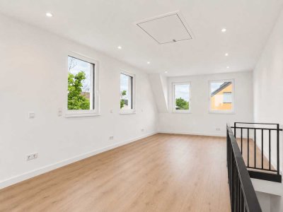 Modernes Neubau-Reihenendhaus mit Stellplatz und großer Dachterrasse