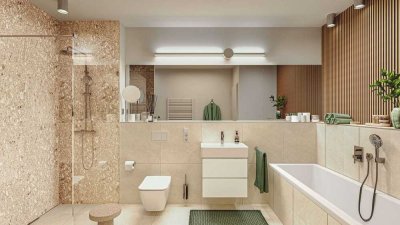 Nachhaltiger Neubau für Ihr Familienglück: 4-Zi.-Wohnung zum Kauf mit 2 Bädern!