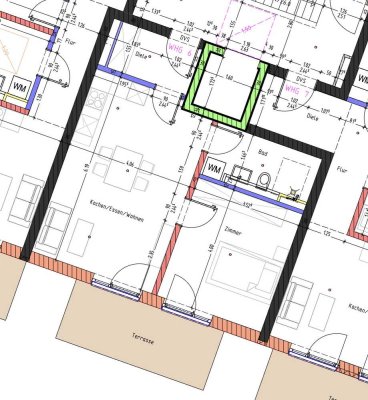 Neubau Erstbezug, helle 2-Zimmer Wohnung mit Terrasse und Tiefgarage