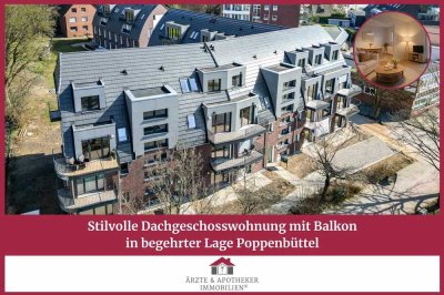 Stilvolle Dachgeschosswohnung mit Balkon in begehrter Lage Poppenbüttel