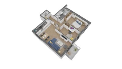 Attraktive 3 Zimmer-Wohnung im DG mit Balkon