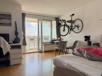 *** Charmante 1-Zimmer-Wohnung *** mit Balkon und atemberaubenden Ausblick auf die Alpen ***