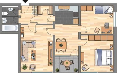 Gemütliche 3-Zimmer-Etagenwohnung mit Balkon in Wolfsburg