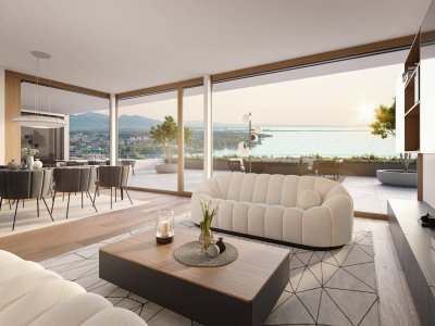 NEUBAUPROJEKT: SeeSuite am Pfänderhang mit Panoramablick über den ganzen Bodensee, Bregenz, das Rheintal &amp; die Alpen