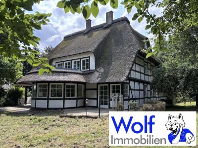 Modernes Fachwerkhaus mit Reetdach und Wellnessbereich am Südhang des Wiehengebirges