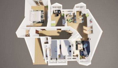 Vellmar: 3,5-Zimmer-Wohnung mit 2 Balkonen, Kamin & TG-Stellplatz – solide vermietet