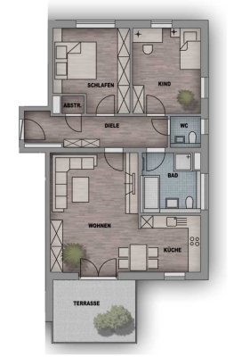 Hochwertige 3-Zimmer-Wohnung in Mühldorf – hell, modern, mit großem Balkon, Aufzug & Tiefgarage