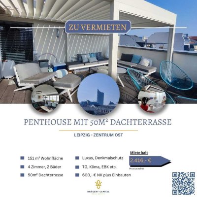 Exklusives Penthouse zur Miete – Luxus, Design & Geschichte über den Dächern von Leipzig ( EBK, Stel