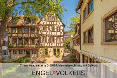 Charmante, sanierte 3-ZKB-Maisonettewohnung mit Balkon!