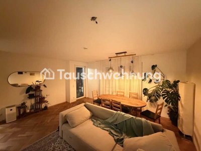 Tauschwohnung: Geräumige 3-Zimmer-Wohnung in Bogenhausen, garten -garage