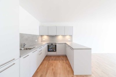 Elegantes Wohnambiente mit sonnigem Balkon und hochwertiger Einbauküche – Wohlfühloase für Anspruchs