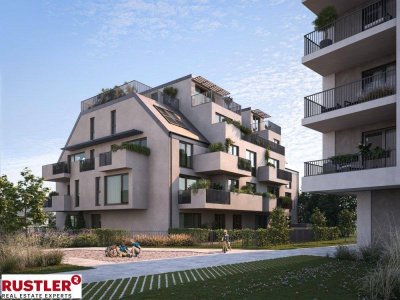 Wohnen beim Wasser - ideal geteilte Neubauwohnung mit Balkon in Stammersdorf!