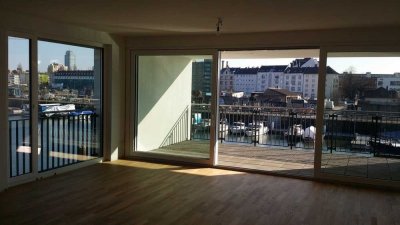 Wohnen direkt am Wasser auf der Hafeninsel