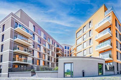 Komfortable Neubauwohnung im "Quartier am Mozartbrunnen". Balkon, Tageslichtbad, Aufzug, etc.