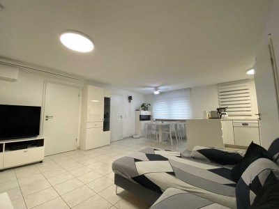 Provisionsfrei: 4-Zi.-EG-Wohnung mit 80 m² Garten, Terrasse, Klima & Tiefgarage