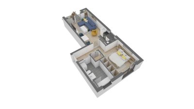 Attraktive 2 Zimmer-Wohnung im EG mit eigenem Garten