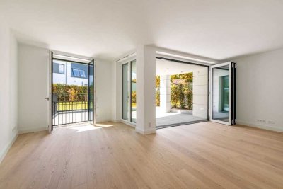 Exklusive Gartenwohnung mit Gäste- und Relaxflächen in fertiggestelltem Stadtpalais