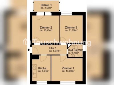 Tauschwohnung: Biete kleine 3-RW mit Balkon in Strehlen, Nähe Großer Garten