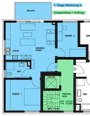 Erstbezug mit Balkon und Einbauküche: Stilvolle 3-Raum-Wohnung mit geh. Innenausstattung