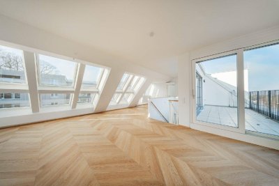 STOCK IM WEG - Sonnenaufgänge inklusive: Moderne Maisonette mit 2 Terrassen &amp; Wienblick