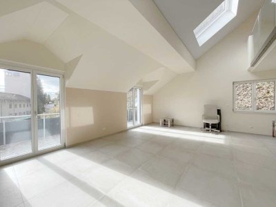 Helle neue 2,5 Zi.-Dachgeschoss-Maisonette-Whg. mit Süd-Balkon an der Floßlände von Wolfratshausen