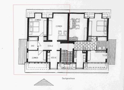 3-Zimmer-Dachgeschosswohnung in Mannheim-Wallstadt