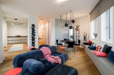 Luxuriöse 2-Zimmer Penthouse-Wohnung mit Blick auf den Rhein im 7.OG