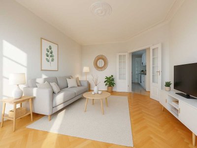 Bezugsfreie Altbauwohnung mit Echtholzparkett