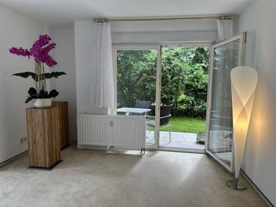 2-Zimmer-Gartenwohnung mit Terrasse, Stellplatz & barrierefreiem Bad in ruhiger Lage von Wilhelmsruh