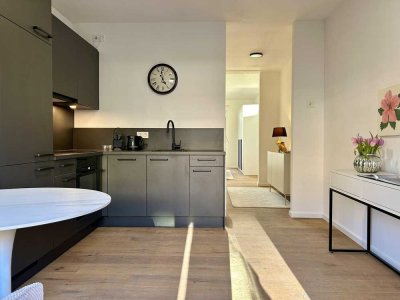 Neubau: All-Inklusive Vollmöblierte 2-Zimmer-Wohnung mit Terrasse nahe Flughafen Hamburg