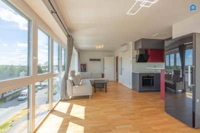NEUWERTIG, Penthouse-Feeling mit Weitblick und großer Sonnenterrasse, Dachgeschoss, 2 Zimmer, Tiefgarage optional, hochwertigste Ausstattung