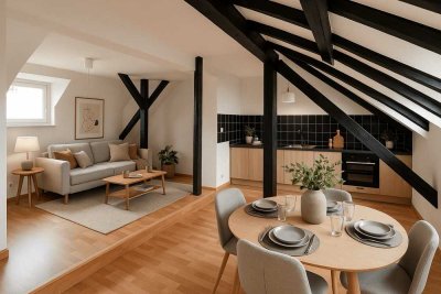 4-Zimmer-Dachgeschosswohnung mit Altbaucharme am Fuße des Kaiserbergs
