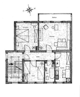 Schöne und gepflegte 3-Raum-Wohnung mit Balkon in Duisburg