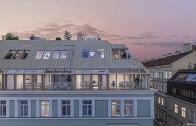 Großzügiger 3-Zimmer Erstbezug mit 7 m² Terrasse und 23 m² Dachterrasse
