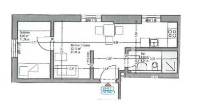 Neu renovierte 2-Raum-Wohnung mit EBK in Remagen