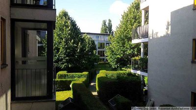 WOHNKOMFORT MIT EIGENER TERRASSE UND BLICK IN DEN GRÜNEN INNENBEREICH