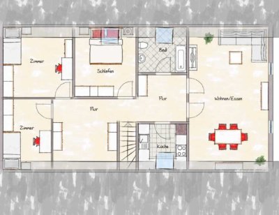Schöne ländlich gelegene 4 Zimmerwohnung in Bünde